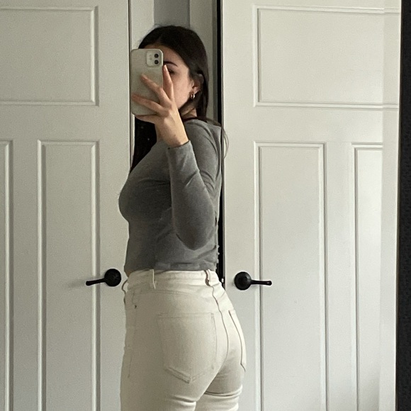 FOREVER 21 GREY CROP TOP - Picture 2 of 5